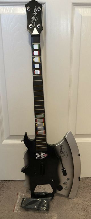 Gene Simmons Axe Ps2/ps3 Controller Rock Band Guitar Hero Rare No Game Or Dongle