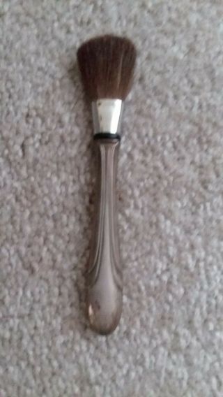 Towle Sterling Silver Vintage Cosmetic Make Up Brush - Art Deco Design 4 1/2 "