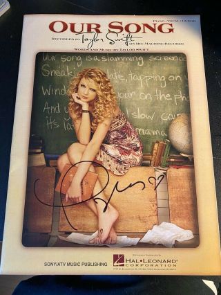 Taylor Swift " Our Song " Signed Autographed Sheet Music / Songbook.  Old And Rare.