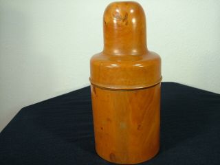 Antique S Maw & Son Thompson London Boxwood Medicine Bottle Holder Treen