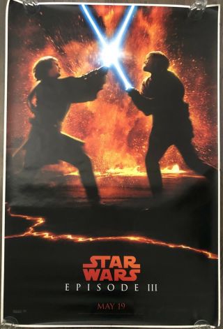 Star Wars Episode 3 Anakin - Obi - Wan Uk Bus Shelter Poster 4x6 Huge Rare