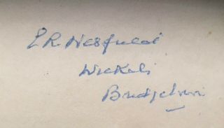 Rare Cricket Signature - E R Nesfield Worcestershire 1920 