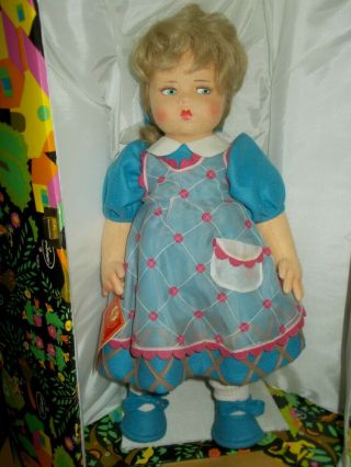 1986 Lenci Rare Marta 17 " Felt Doll With All Tags And Registrations