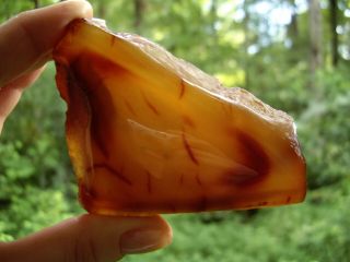 See Video Polished Rare Enhydro River Agate W/ Big Moving Bubble 143.  8g