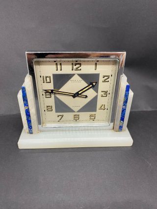 Art Deco 8 Day Mantle Clock Swiss Made C1920