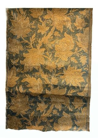 Rare 19th Century French Embossed Exotic Floral Wallpaper (2600)