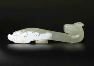 Two Antique Chinese Carved Natural Jade Pendants 3
