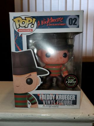 Funko Pop Freddy Krueger 02 Chase Glow Movies A Nightmare On Elm Street Rare