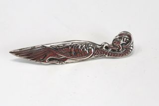 A Fine Antique Arts & Crafts Sterling Silver 925 IONA Scottish Bird Brooch 22386 2