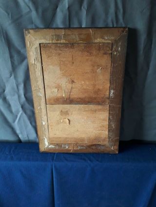 Vintage oak picture frame with glass and gilt slip.  40.  5cm x 28cm (3) 3