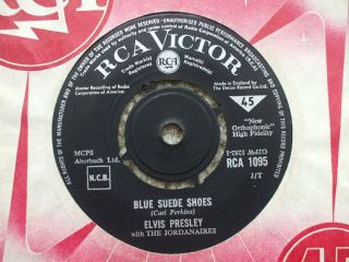 Elvis Presley - Hound Dog / Blue Suede Shoes - Rca 1095 Rare 1964 Reissue Ex -
