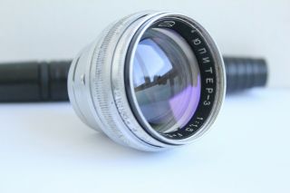VERY RARE SILVER JUPITER 3 1,  5/50mm Russian lens Contax 2
