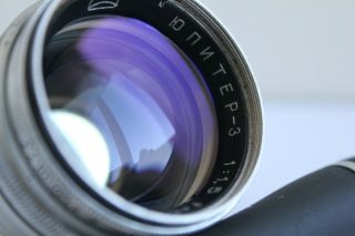 VERY RARE SILVER JUPITER 3 1,  5/50mm Russian lens Contax 3