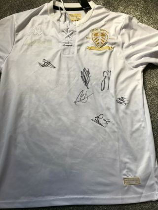 Rare Cooper,  Multi Hand Signed Leeds United Centenary Shirt Utd Autograph