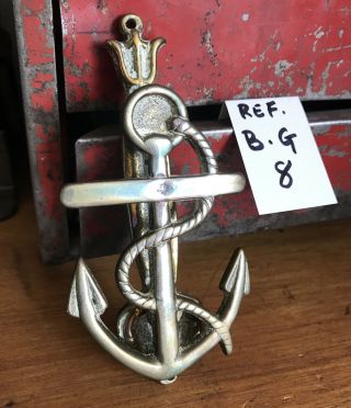 Victorian Cast Brass Ships Anchor Door Knocker Orginal Vintage Salvage Reclaimed