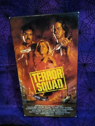 Terror Squad Vhs 1987 Rare Horror Action Chuck Connors Htf Oop