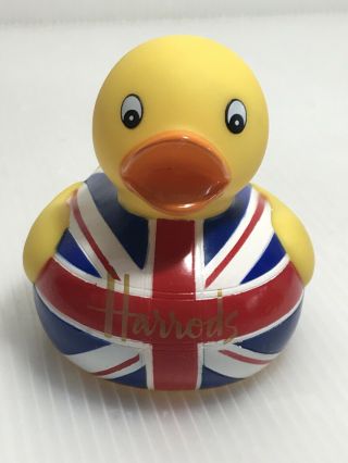Rare Harrods Union Jack Rubber Duck Collectible Decoration