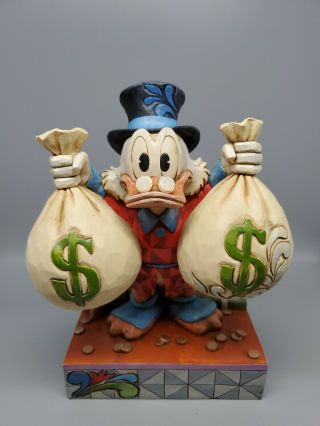 Jim Shore Disney Uncle Scrooge “a Wealth Of Riches” Rare No Box Gc