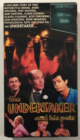 The Undertaker And His Pals Vhs Video Tape Classic 1966 Horror Movie - Rare Oop