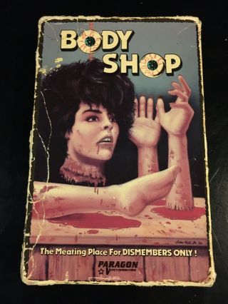 Body Shop Vhs Big Box Slasher Horror Film Paragon Vintage Cult Rare
