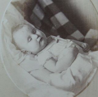 Post Mortem Cdv Photo Portrait Of A Little Dead Baby Bedford Mass