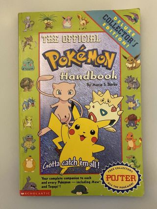The Official Pokemon Handbook Vol 1 Rare 1999 First Printing Vintage Collectible