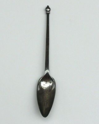 Antique Edwardian Arts & Crafts Solid Silver Medicine Spoon.  London 1904.