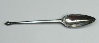 Antique Edwardian Arts & Crafts solid silver Medicine Spoon.  London 1904. 2