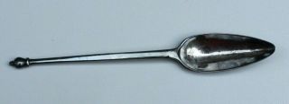 Antique Edwardian Arts & Crafts solid silver Medicine Spoon.  London 1904. 3