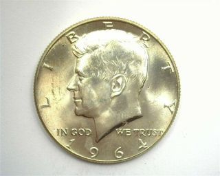 1964 Kennedy Silver 50 Cents Gem,  Uncirculated Rare This