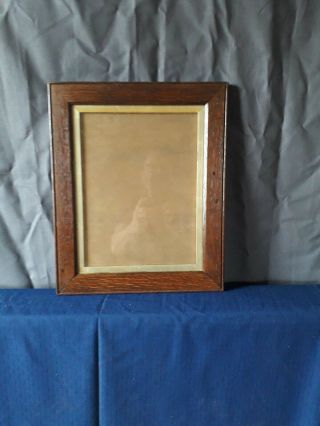 Vintage Oak Picture Frame With Glass And Gilt Slip.  Sight Area 29cm X 23cm (1)
