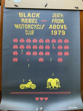 Rare Black Rebel Motorcycle Club - San Diego Silkscreen Concert Poster Numbered