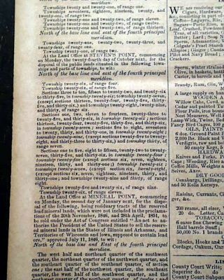Rare WILMINGTON NC Northern Carolina Pre Civil War 1853 Old Antebellum Newspaper 2