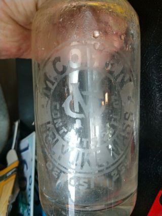 Antique Vintage Seltzer Bottle - M.  Cohem Holyoke Massachusetts