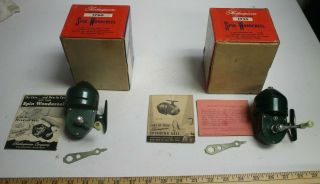 Vintage Shakespeare Spinning Fishing Reel 1750 & 1755 In Boxes Made In Usa