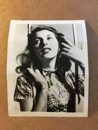 Pier Angeli Very Rare Vintage Autographed Photo Suicide Teresa