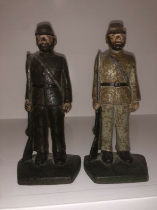 Antique Cast Iron Civil War Soldiers - Union & Confederate 3