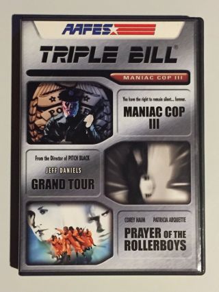 Triple Bill - Maniac Cop 3/grand Tour/prayer Of The Rollerboys (dvd) Rare Oop