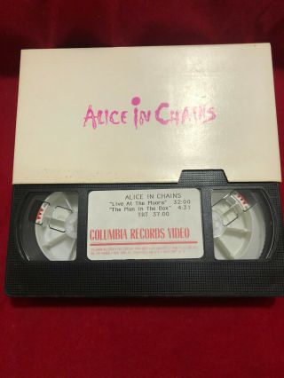 Alice In Chains Live At The Moore,  Man In The Box Vhs Promo Video Tape Rare