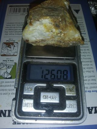 126.  08 Gram Rare Crystallized Gold Nugget In Quartz Placer Bullion Ore Coin
