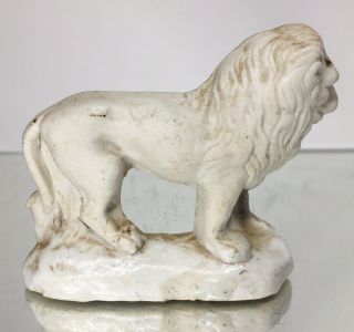 Early Rare Antique 19th C Staffordshire Lion Exotic Animal Porcelain Figurine 2