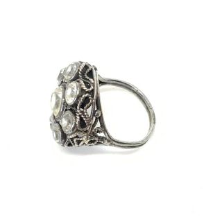 Antique Edwardian Arts and Crafts Silver and paste stone ring 3