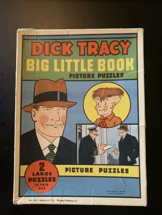 1938 Dick Tracy By Chester Gould Big Little Book Puzzle Rare