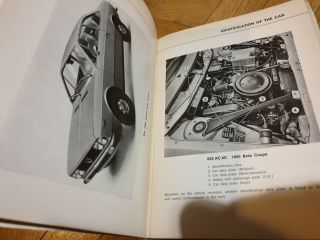 Lancia Beta β Coupe 1600 - 1800 Instruction Book 2nd ed.  Rare.  English,  1975. 3