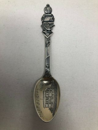 Wallace Sterling Silver Souvenir Spoon High School Hoxie Kansas