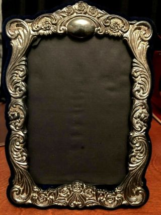 Silver Plate Ornate Picture Photo Frame 7x10 Inch19x23 Cm Vintage