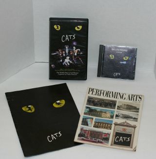 Cats Broadway Show - Magazines,  Brochure,  Vhs Tape & Music Cd.  Great Rare Find