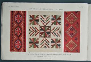 Jugoslavian Embroideries Iind Antique 1920s Sewing Book Cross Stitch Embroidery