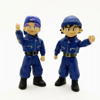 Rare 2003 Police Uniform Goten Trunks 3 " Jakks Action Figure Dragon Ball Z