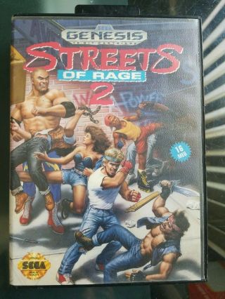 Streets Of Rage 2 Sega Genesis Big Box 1992 Fighting Rare